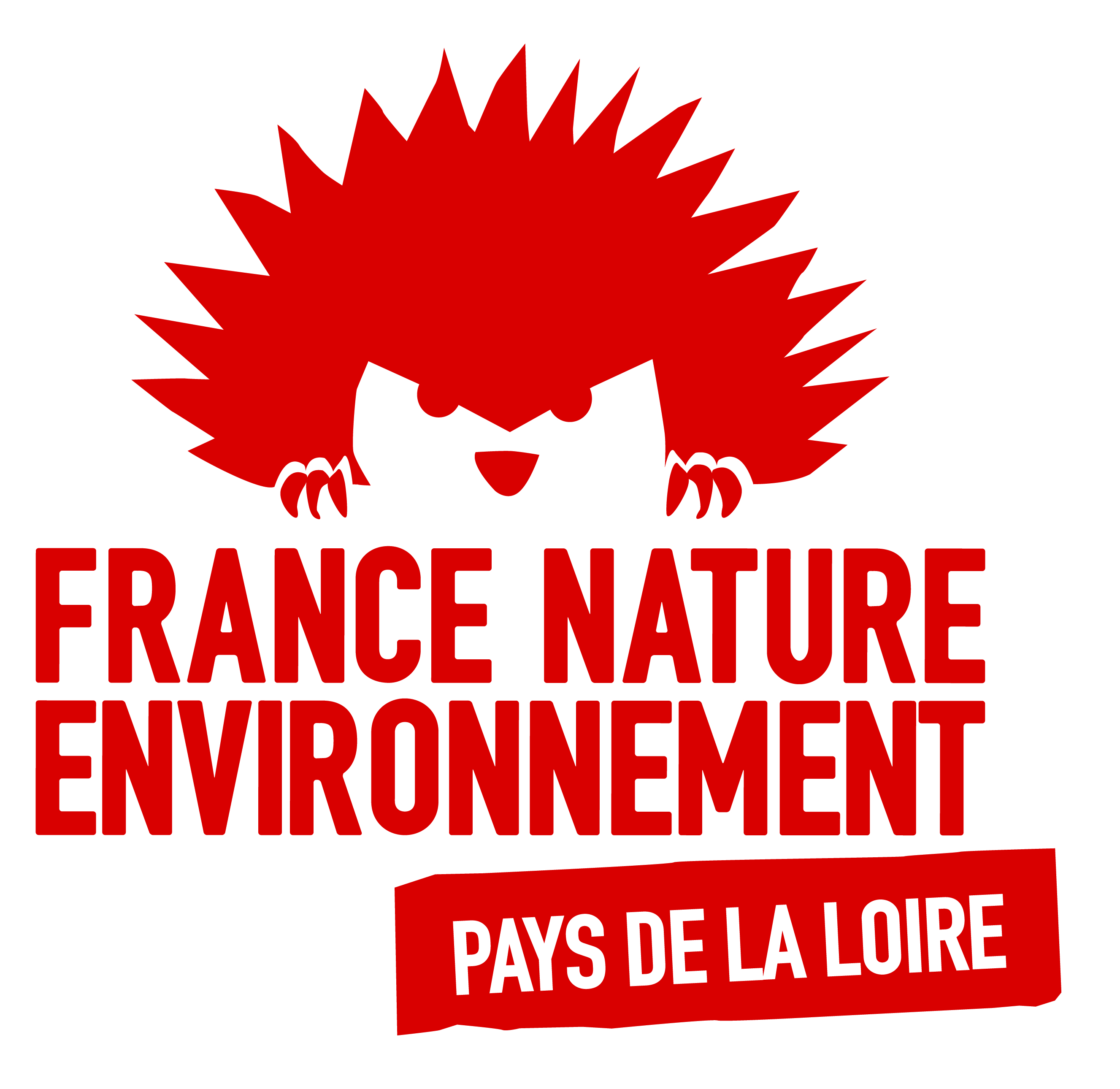 logo FNE PdL hérisson rouge