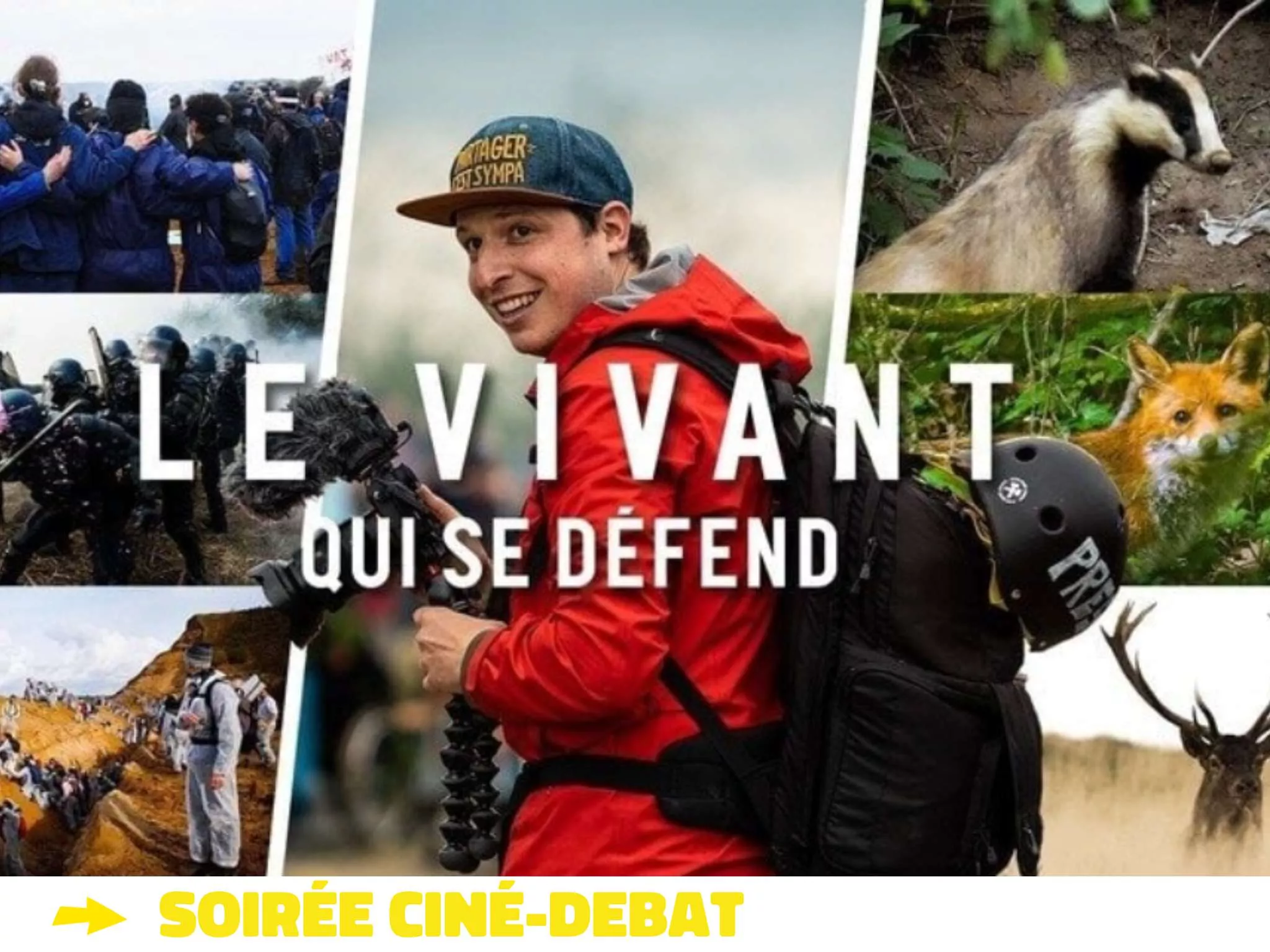 Affiche du film avec journaliste au coeur de reportages