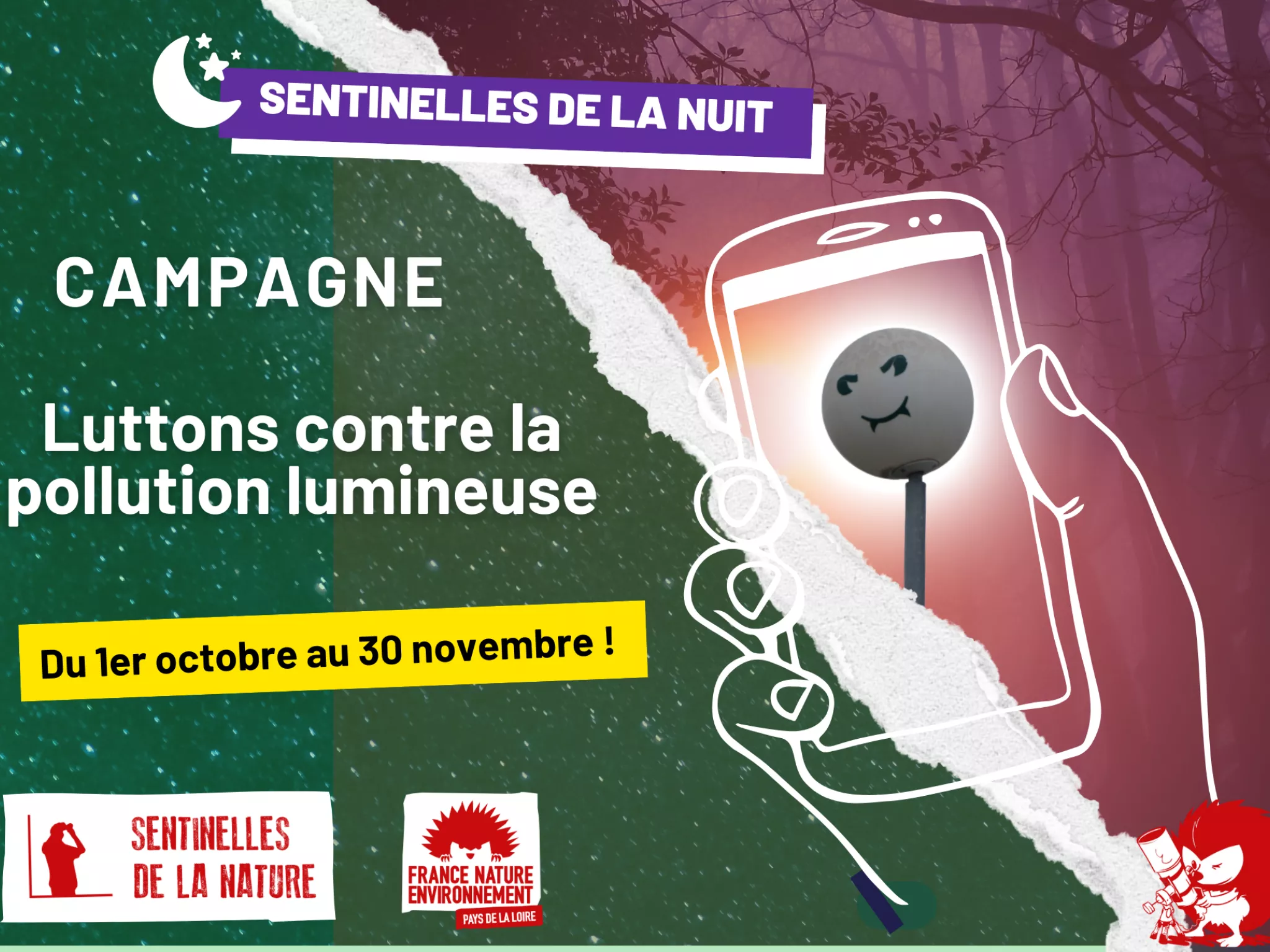 Affiche de la campagne Sentinelles de Nuit 2025