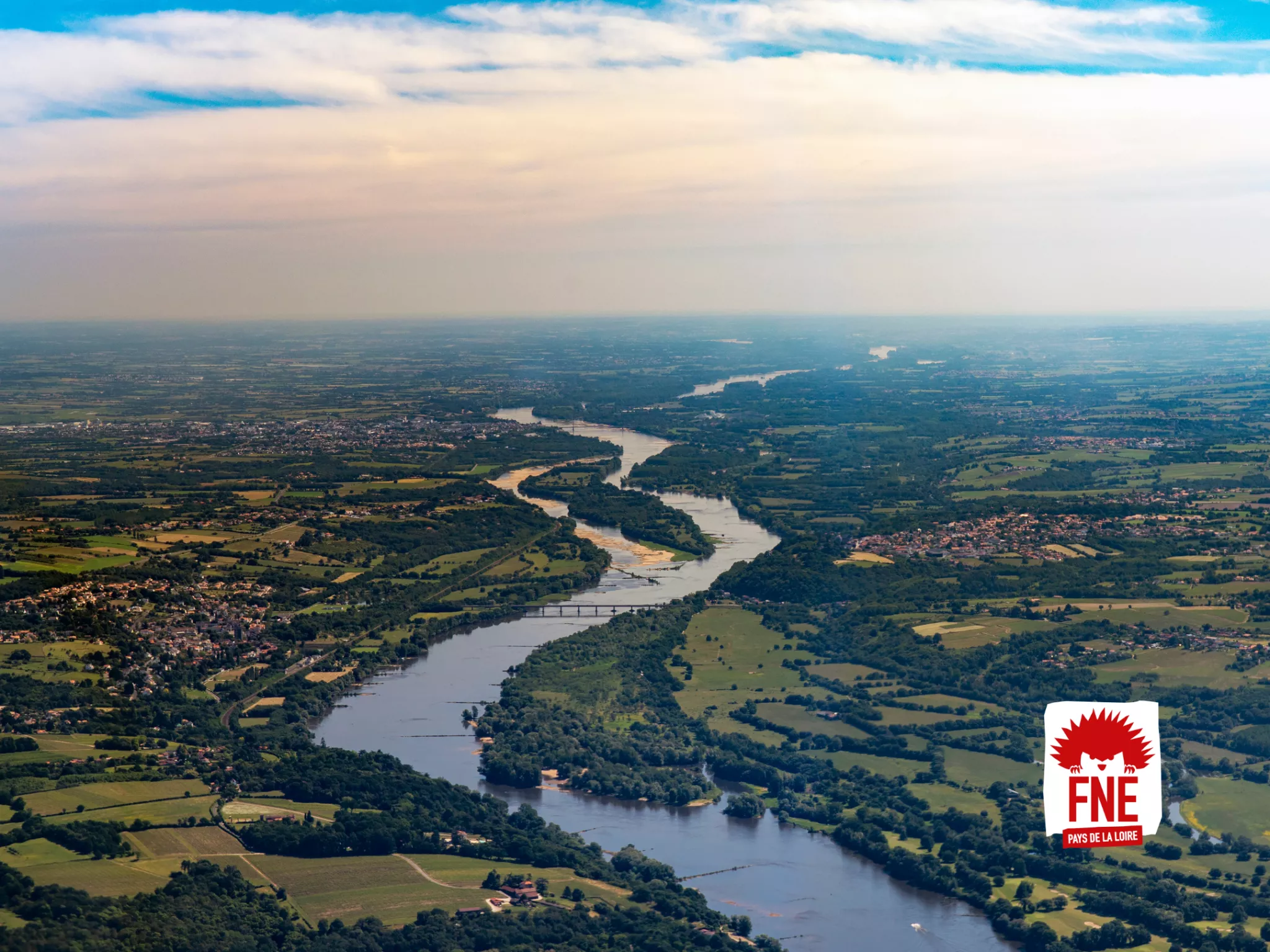 Vue aérienne de la Loire