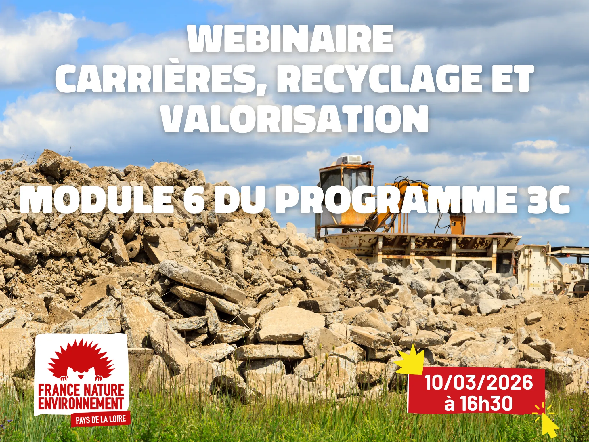 Webinaire Carrières - Recyclage et valorisation