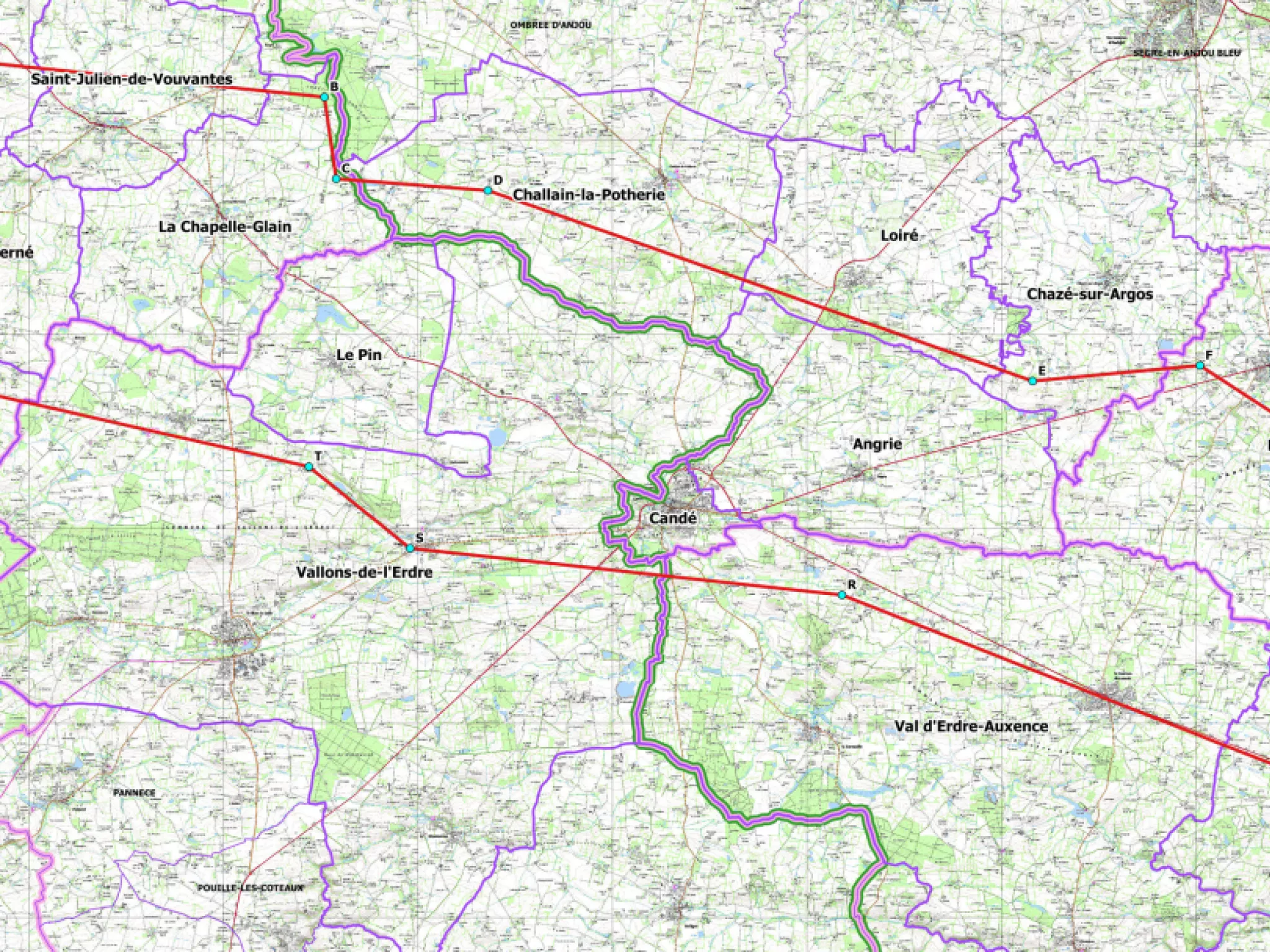 Carte du périmètre souhaité pour le permis Bélénos