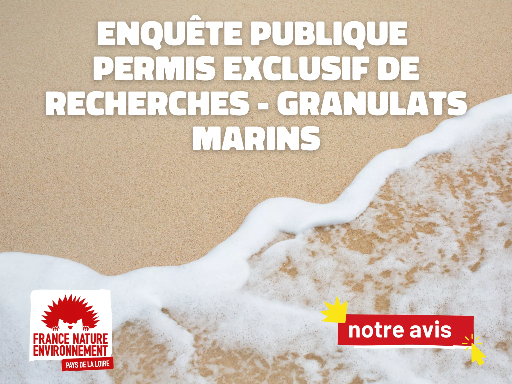 sable - granulats marins - Enquête publique - notre avis