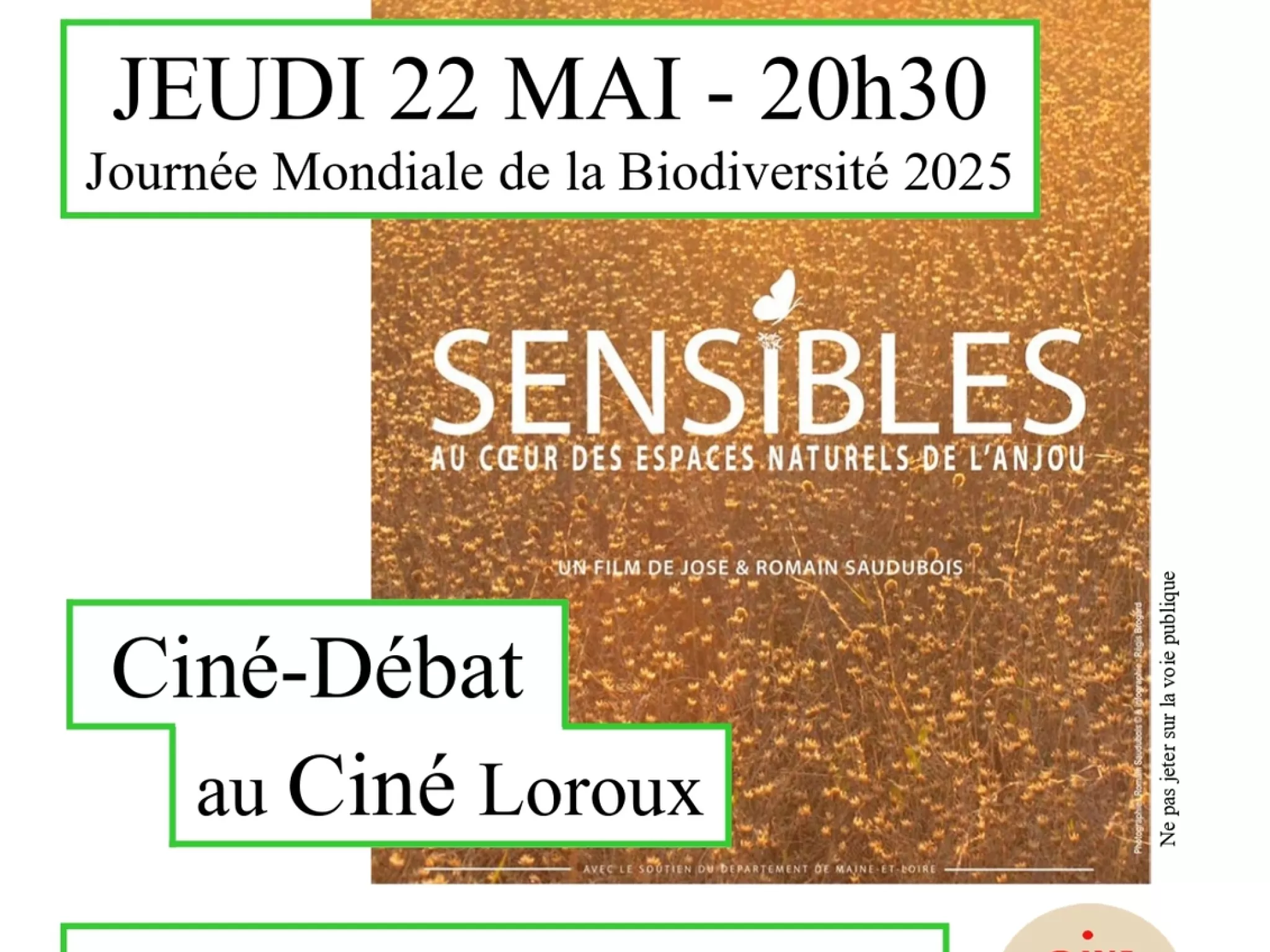Affiche du ciné-débat Préservons la Nature