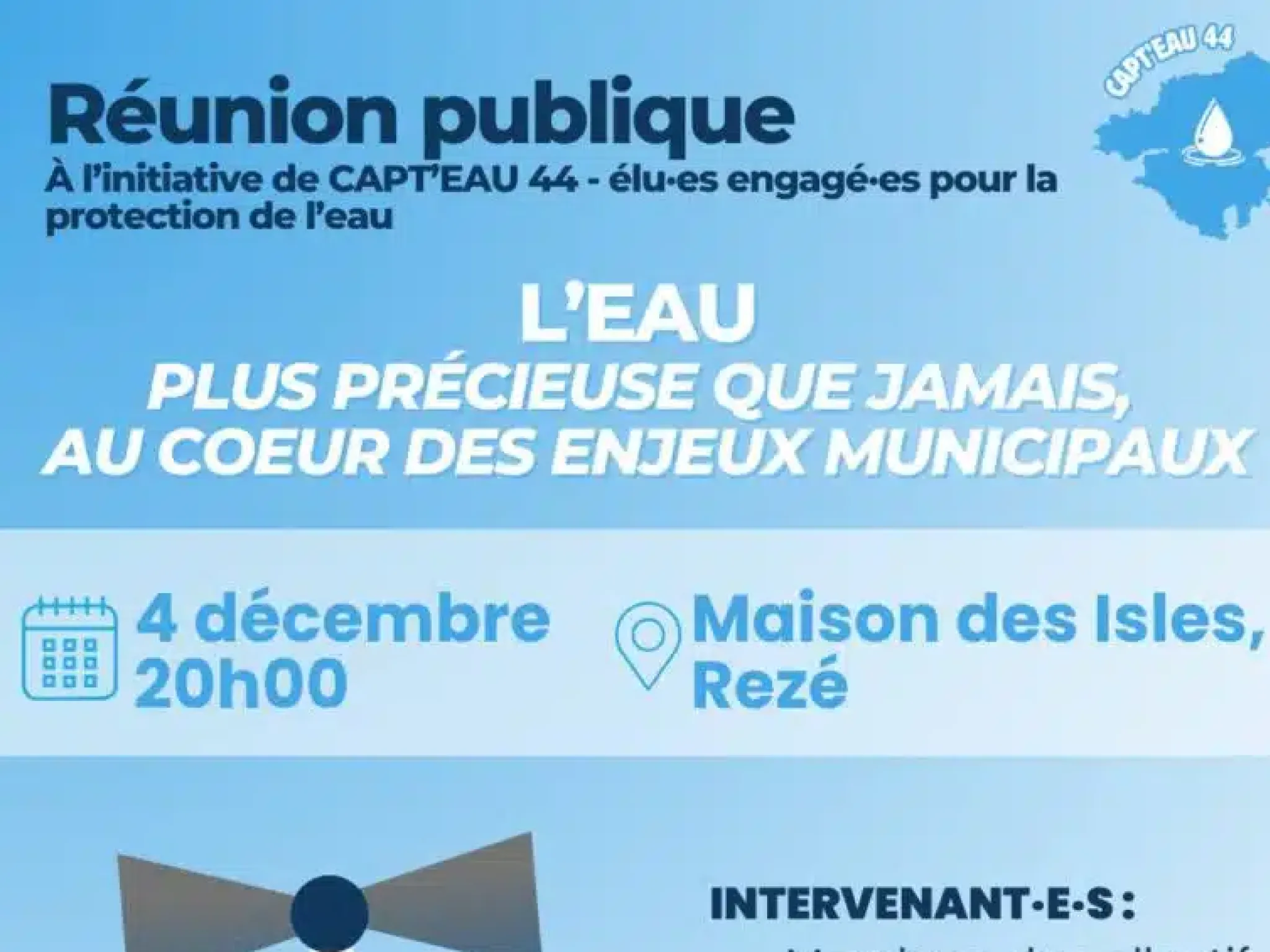 affiche de l'évènement avec un robinet