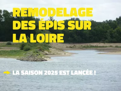 la Loire et un épis en pierre et sable