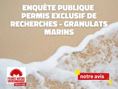 sable - granulats marins - Enquête publique - notre avis