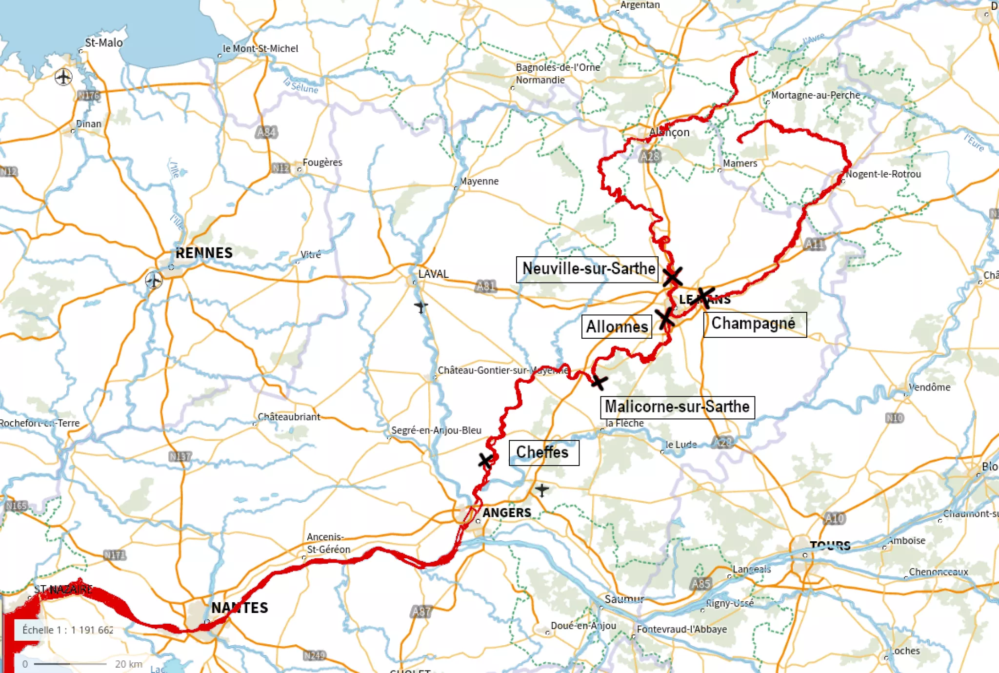 carte des lieux de ramassage